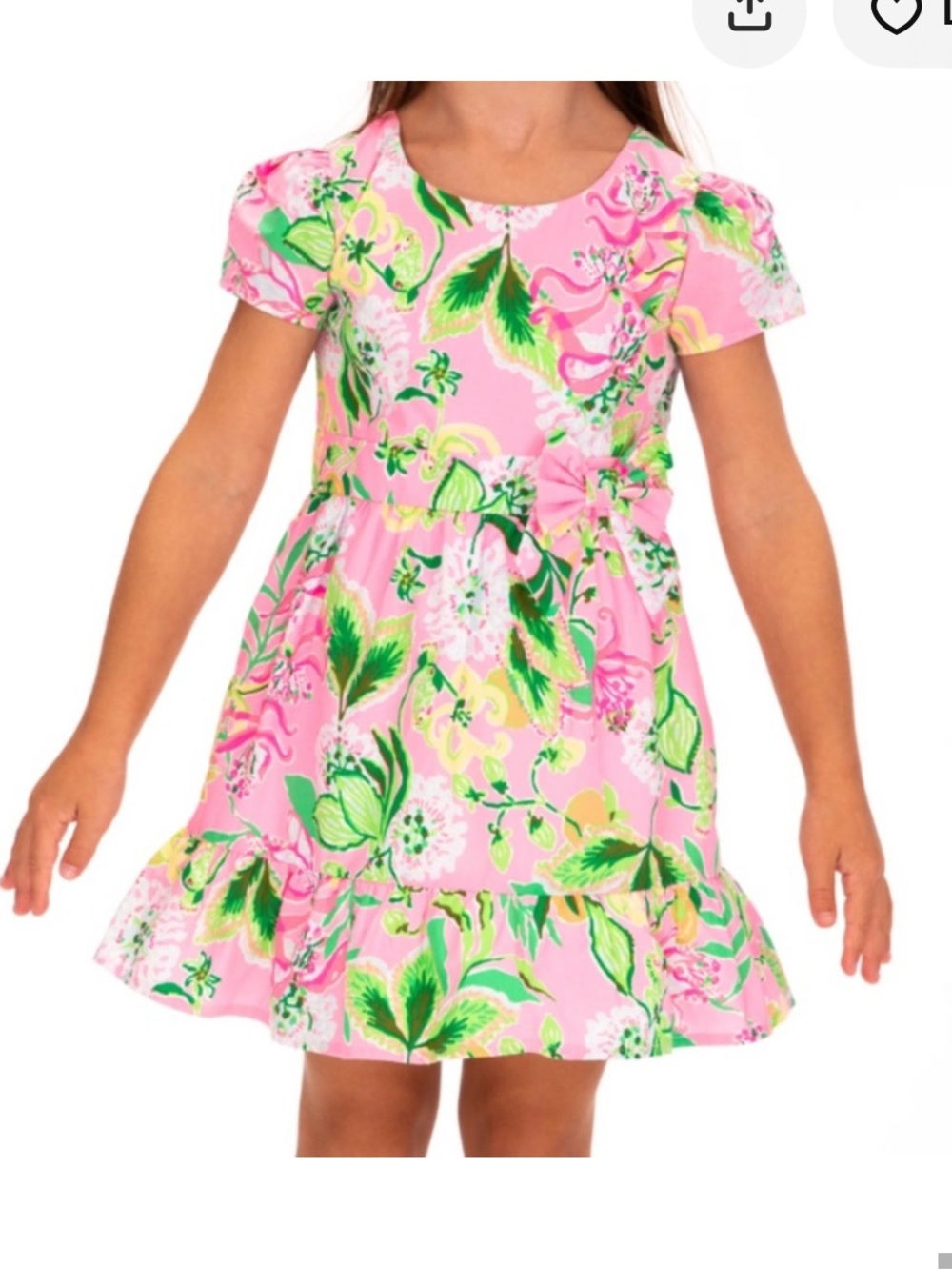 Lilly Pulitzer Multi Via Amore Spritzer Alexandra Cotton Dress Size 4 Girl’s
